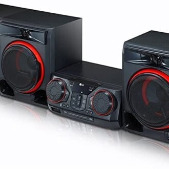 LG CJ44 Compact System 480 Watt Bluetooth USB FM Radio Black / Red